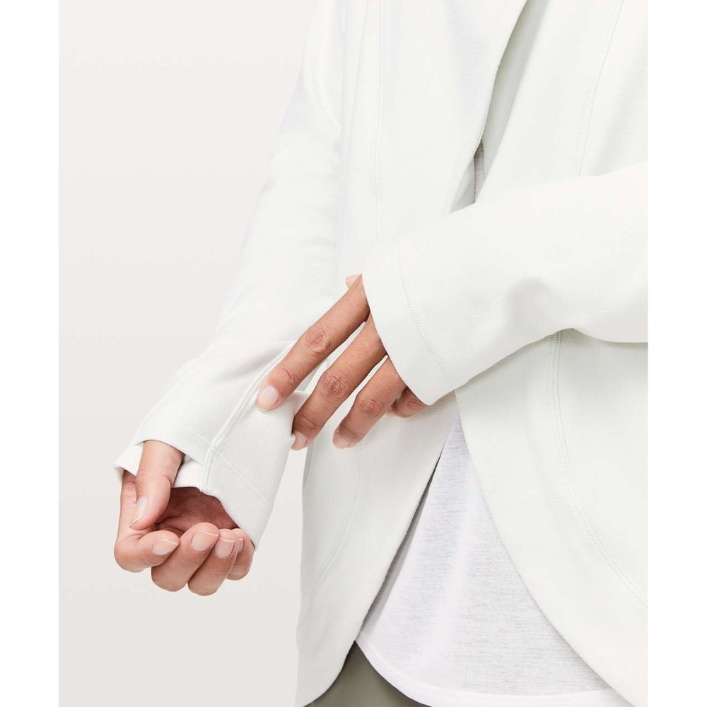 Lululemon Ready To Rulu Wrap Cardigan Snap Ocean Mist Size 8 Gray Blue - Picture 7 of 12
